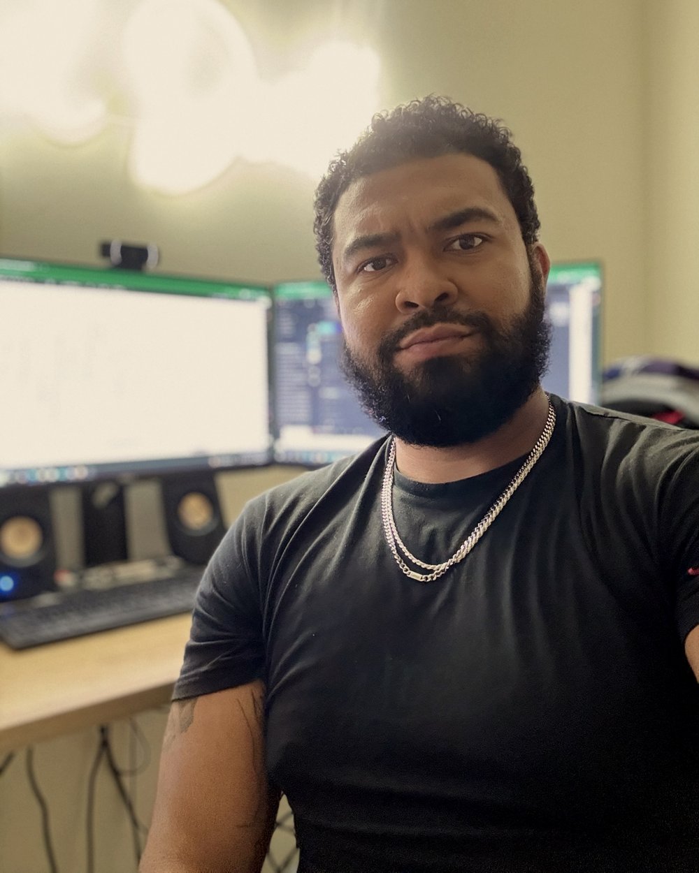 Brennan Wair at his trading desk
